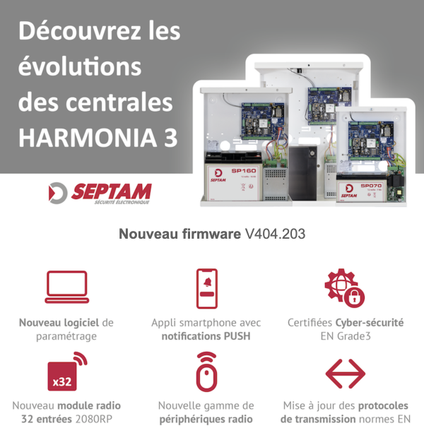 Nouveau Firmware Harmonia Septam Vivre En S Curit